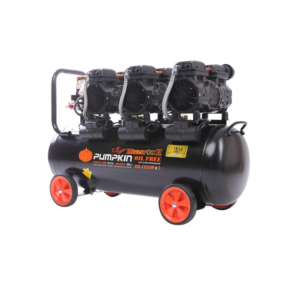 ปั๊มลม OIL FREE PUMPKIN MEGATON II 850 วัตต์x3 80 ลิตร