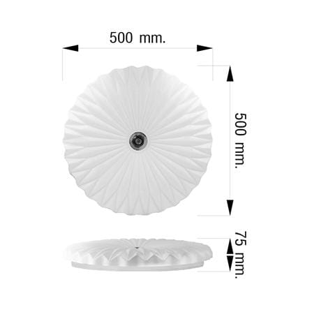 ไฟเพดาน LED NAGAS FIOLAR R02 REMOTE 20 นิ้ว 47 วัตต์ DAYLIGHT/COOL WHITE/WARM WHITE สีขาว_6