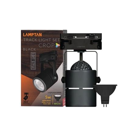 แทรคไลท์ LED LAMPTAN CROP 5 วัตต์ WARM WHITE สีดำ_4