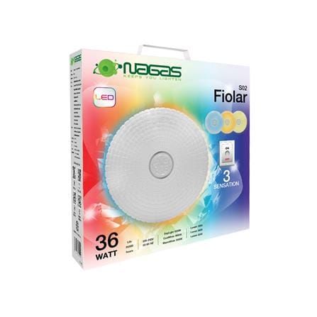 ไฟเพดาน LED NAGAS FIOLAR S02 15 นิ้ว 36 วัตต์ DAYLIGHT/COOL WHITE/WARM WHITE สีขาว_4