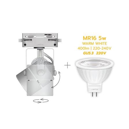 แทรคไลท์ LED LAMPTAN CROP 5 วัตต์ WARM WHITE สีขาว_3