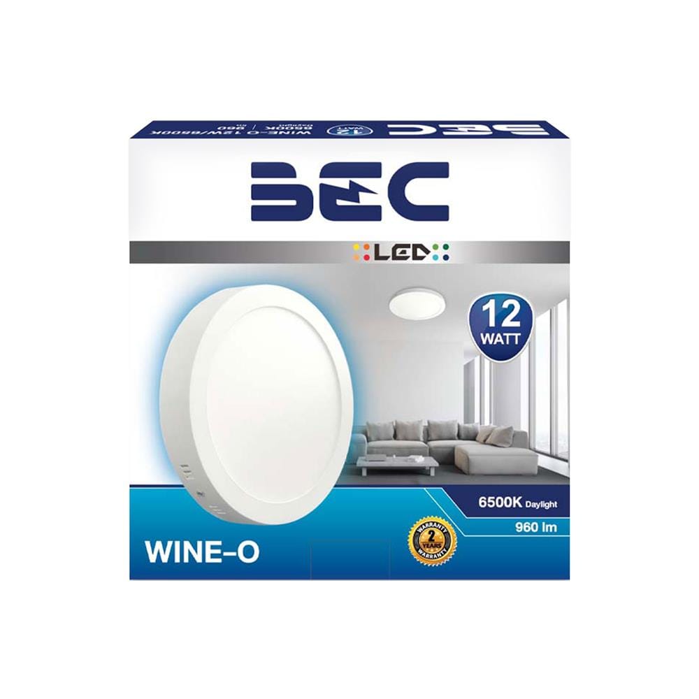 ดาวน์ไลท์ LED BEC WINE-O 6 นิ้ว 12 วัตต์ DAYLIGHT สีขาว