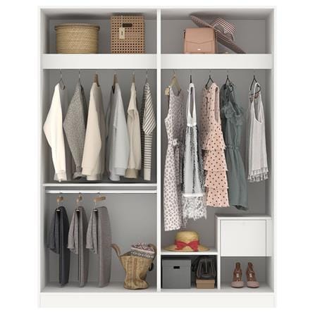 ตู้เสื้อผ้า 4 บานเปิด KONCEPT MONETA 160 ซม. สีขาว_4