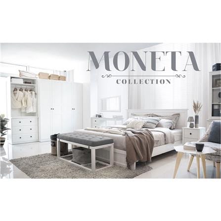 ตู้เสื้อผ้า 4 บานเปิด KONCEPT MONETA 160 ซม. สีขาว_6