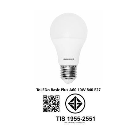 หลอด LED SYLVANIA BASIC PLUS 10 วัตต์ COOL WHITE E27_5