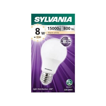 หลอด LED SYLVANIA BASIC PLUS 8 วัตต์ WARM WHITE E27_1