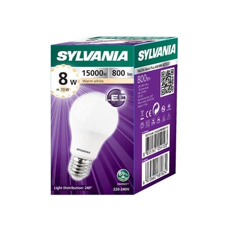 หลอด LED SYLVANIA BASIC PLUS 8 วัตต์ WARM WHITE E27_3