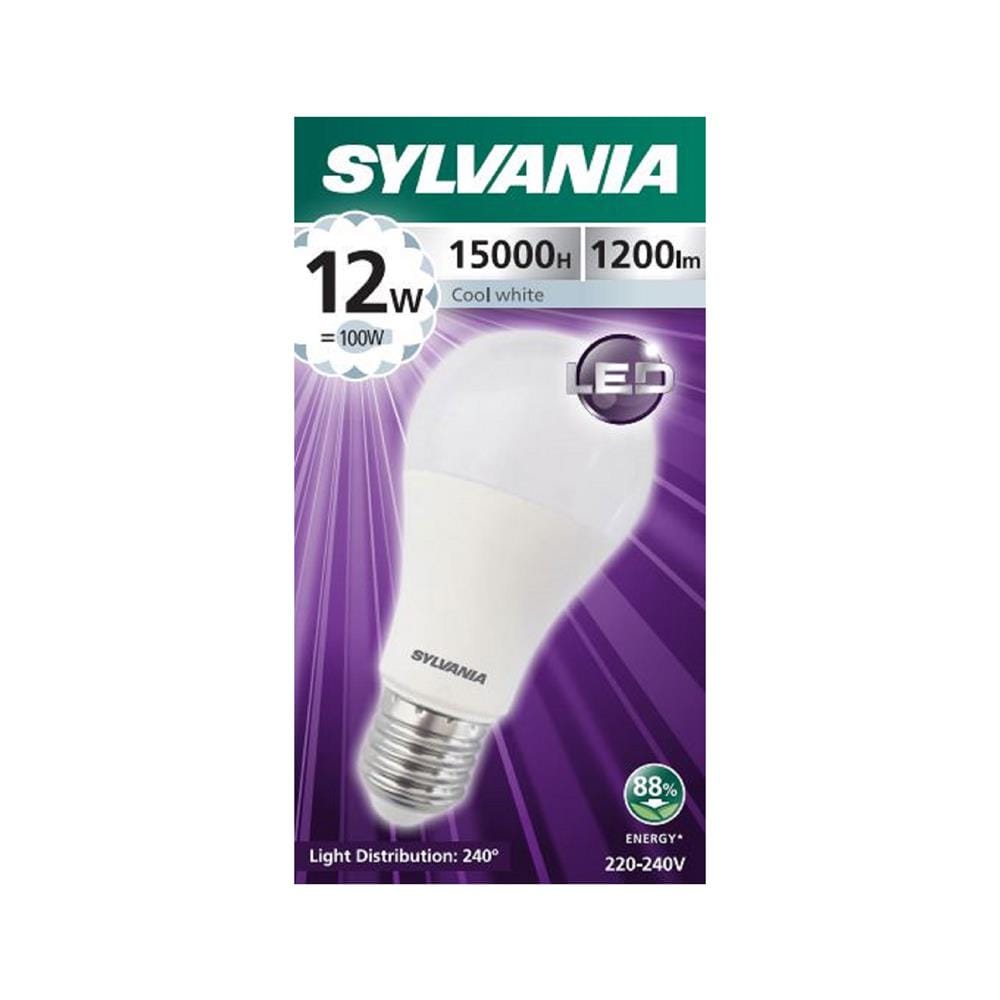 หลอด LED SYLVANIA BASIC PLUS 12 วัตต์ COOL WHITE E27