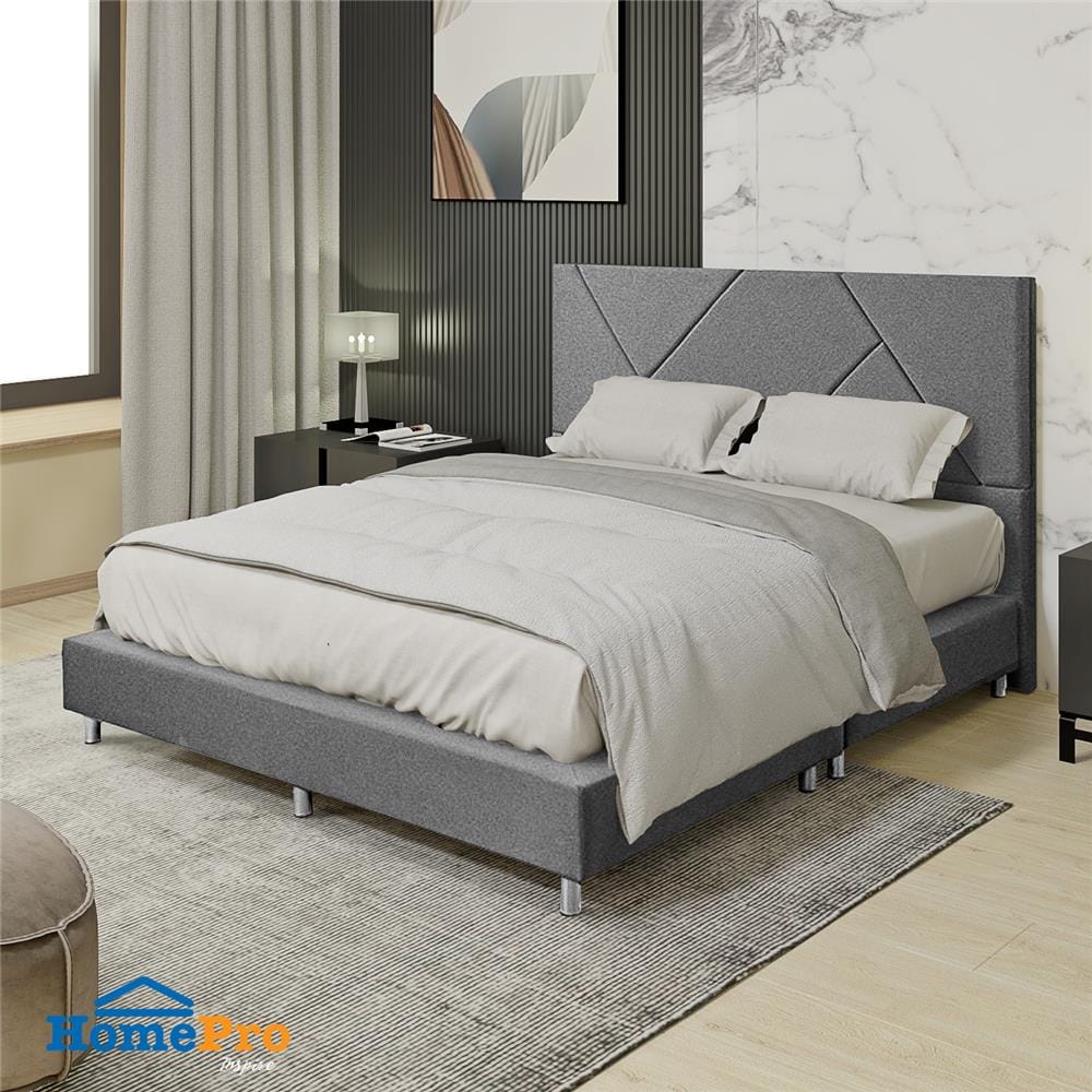 ฐานรองหัวเตียง 6 ฟุต HOME LIVING STYLE SCARLETT สีเทา