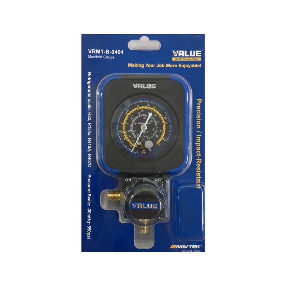เกจ์วัดน้ำยาเดี่ยวด้านโลว์ VALUE NAVTEK VRM1-B-0404