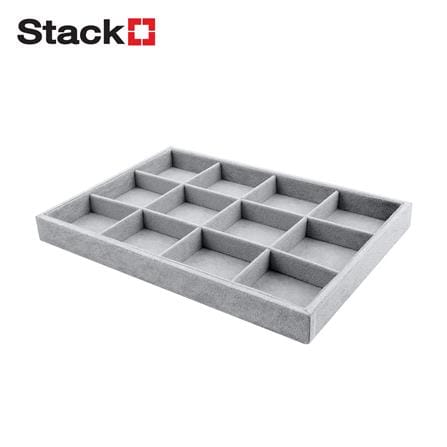 ถาดใส่กำไล 12 ช่อง STACKO 35x24x3 ซม. สีเทา_0