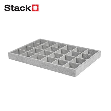 ถาดใส่ต่างหู 24 ช่อง STACKO 35x24x3 ซม. สีเทา_1