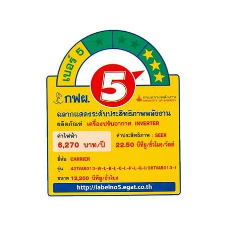 แอร์ผนัง CARRIER 42TVAB013GI/38TVAB013I 12200 บีทียู อินเวอร์เตอร์_3