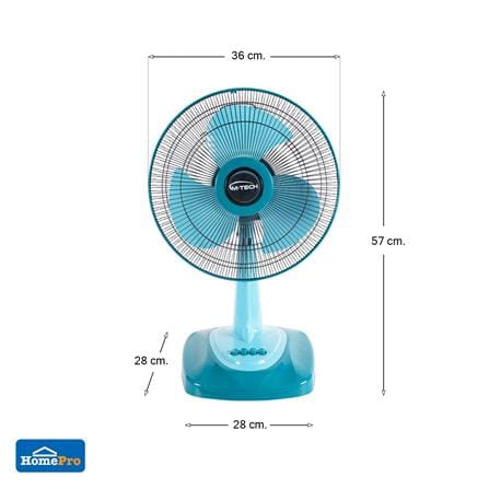 พัดลมตั้งโต๊ะ 12 นิ้ว M-TECH CF-5121 สีฟ้า_5