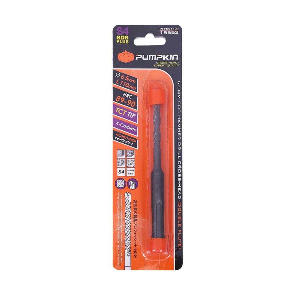ดอกเจาะคอนกรีต PUMPKIN SDS X-CARBIDE ROTARY DRILL BITS 6.5X110 มม.