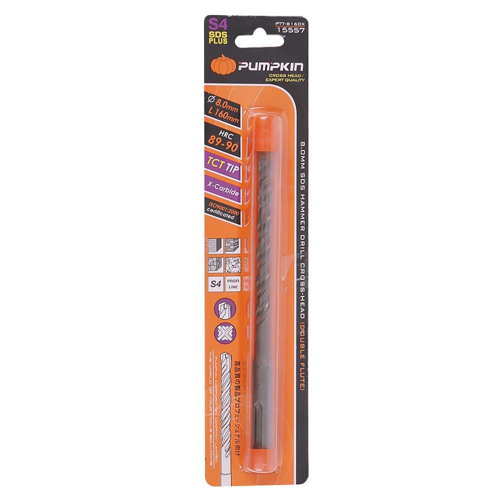 ดอกเจาะคอนกรีต PUMPKIN SDS X-CARBIDE ROTARY DRILL BITS 8X160 มม.