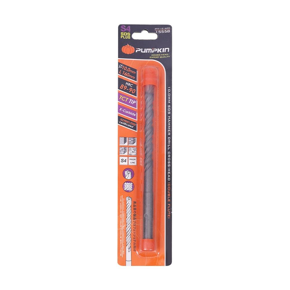 ดอกเจาะคอนกรีต PUMPKIN SDS X-CARBIDE ROTARY DRILL BITS 10X160 มม.