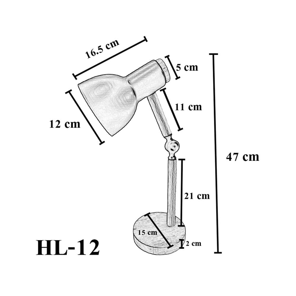 ไฟอ่านหนังสือ HATASHI HL-12BK สีดำ/ลายไม้