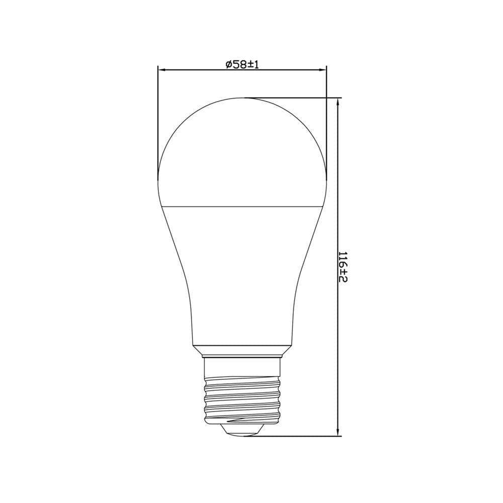 หลอด LED SHINING A60 12 วัตต์ DAYLIGHT E27 แพ็ก 4 ชิ้น