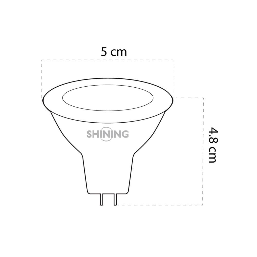 หลอด LED SHINING MR16 7 วัตต์ DAYLIGHT GU5.3