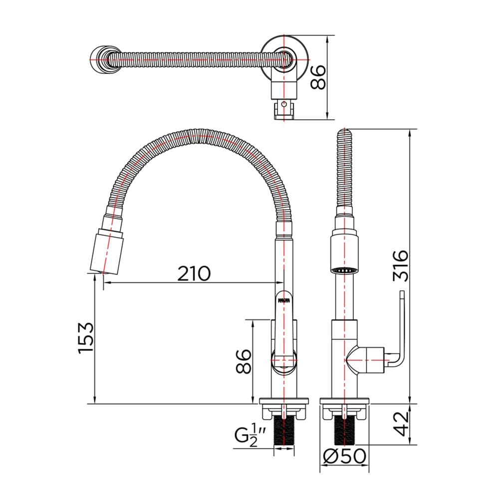 ก๊อกซิงค์ KARAT FAUCET KF-66-519-50 สีโครม