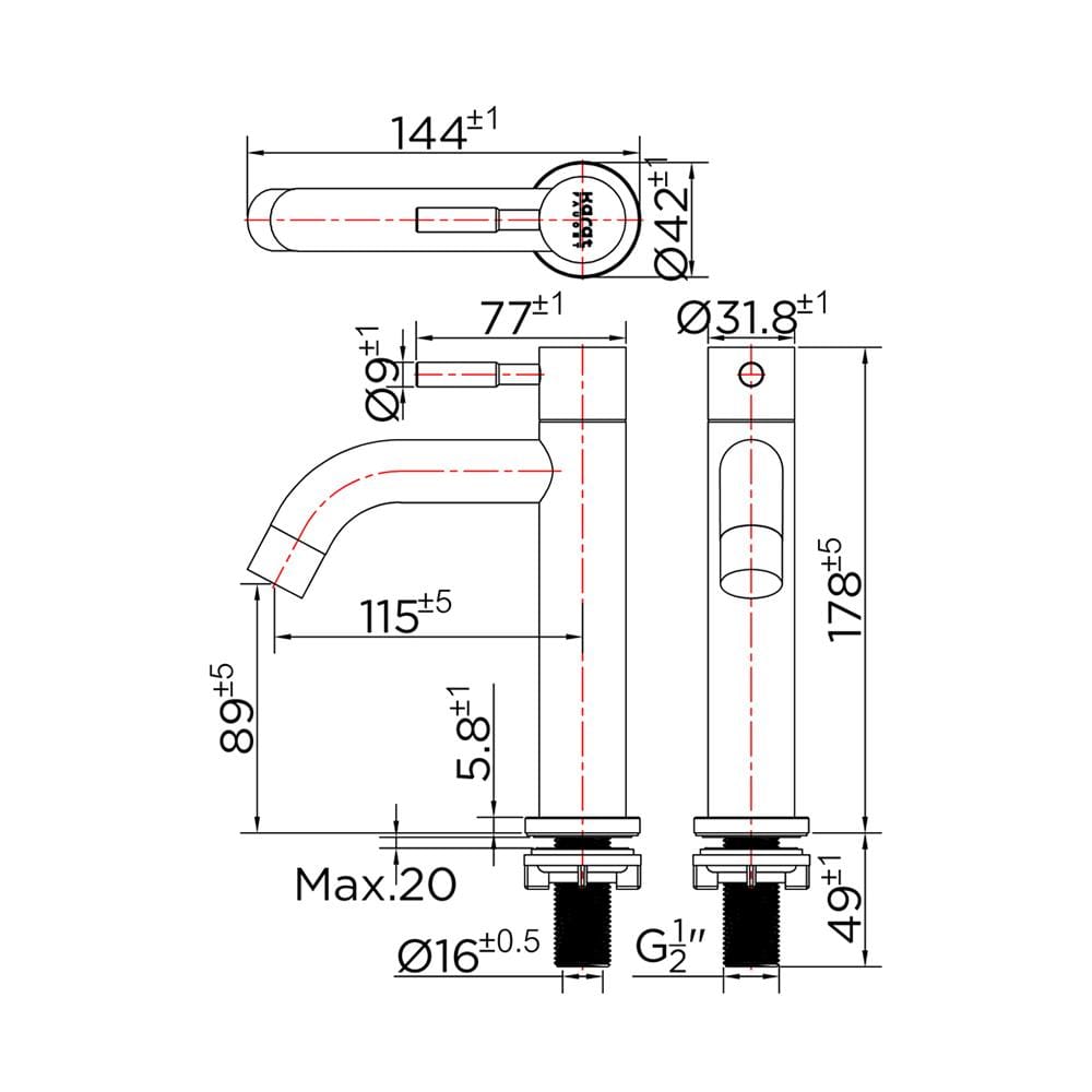 ก๊อกอ่างล้างหน้า KARAT FAUCET KF-79-100B-63 สเตนเลส