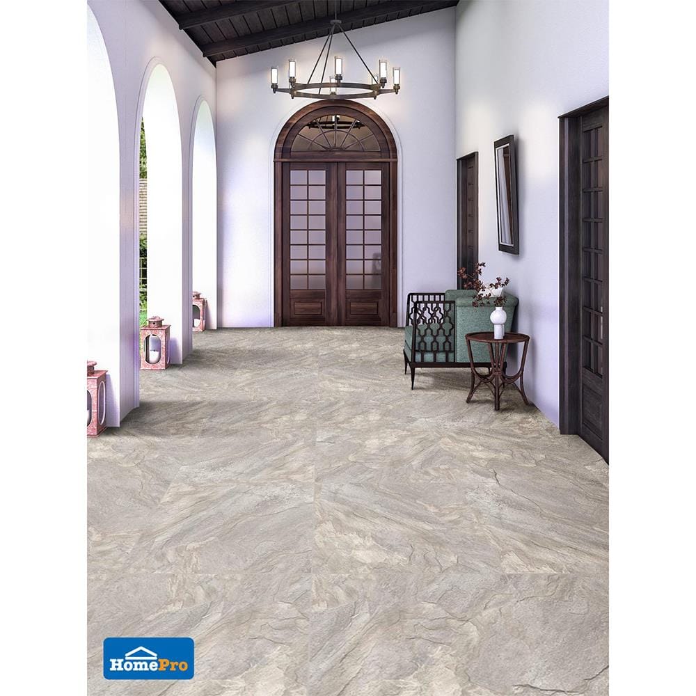 กระเบื้องพื้นพอร์ซเลน  16x16 นิ้ว COTTO อัลวาเรส กริจิโอ เทา ExC 0.96M2