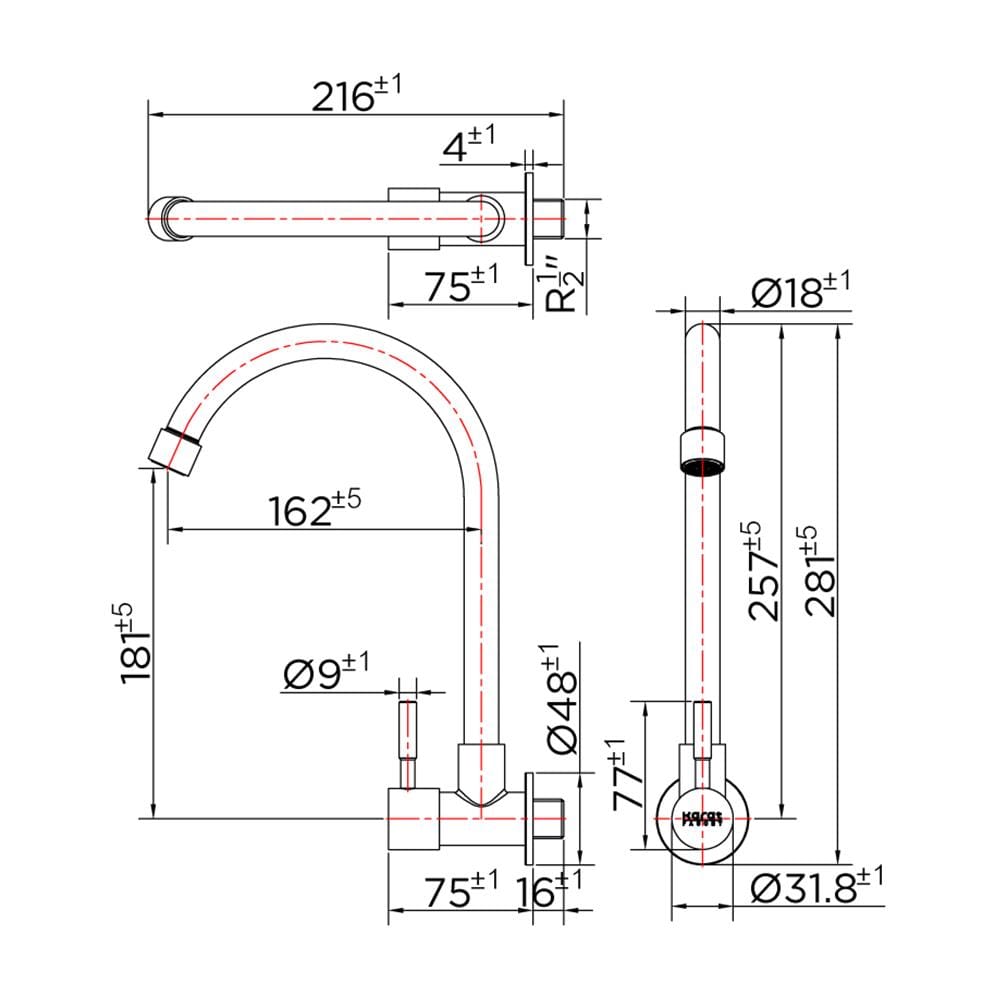 ก๊อกซิงค์ KARAT FAUCET KF-79-531-63 สเตนเลส