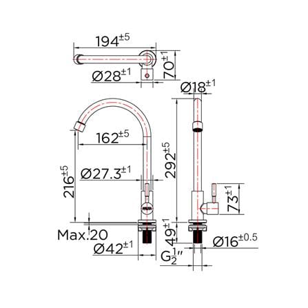 ก๊อกซิงค์ KARAT FAUCET KF-79-511-63 สเตนเลส_2