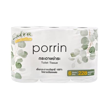 กระดาษชำระ PORRIN EXTRA ROLL แพ็ก 6_0