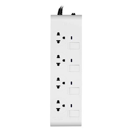รางปลั๊กไฟ 4 ช่อง 4 สวิตซ์ HACO EJ-4S4EB/3 10A 3 ม.