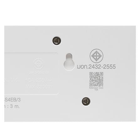 รางปลั๊กไฟ 4 ช่อง 4 สวิตซ์ HACO EJ-4S4EB/3 10A 3 ม._5