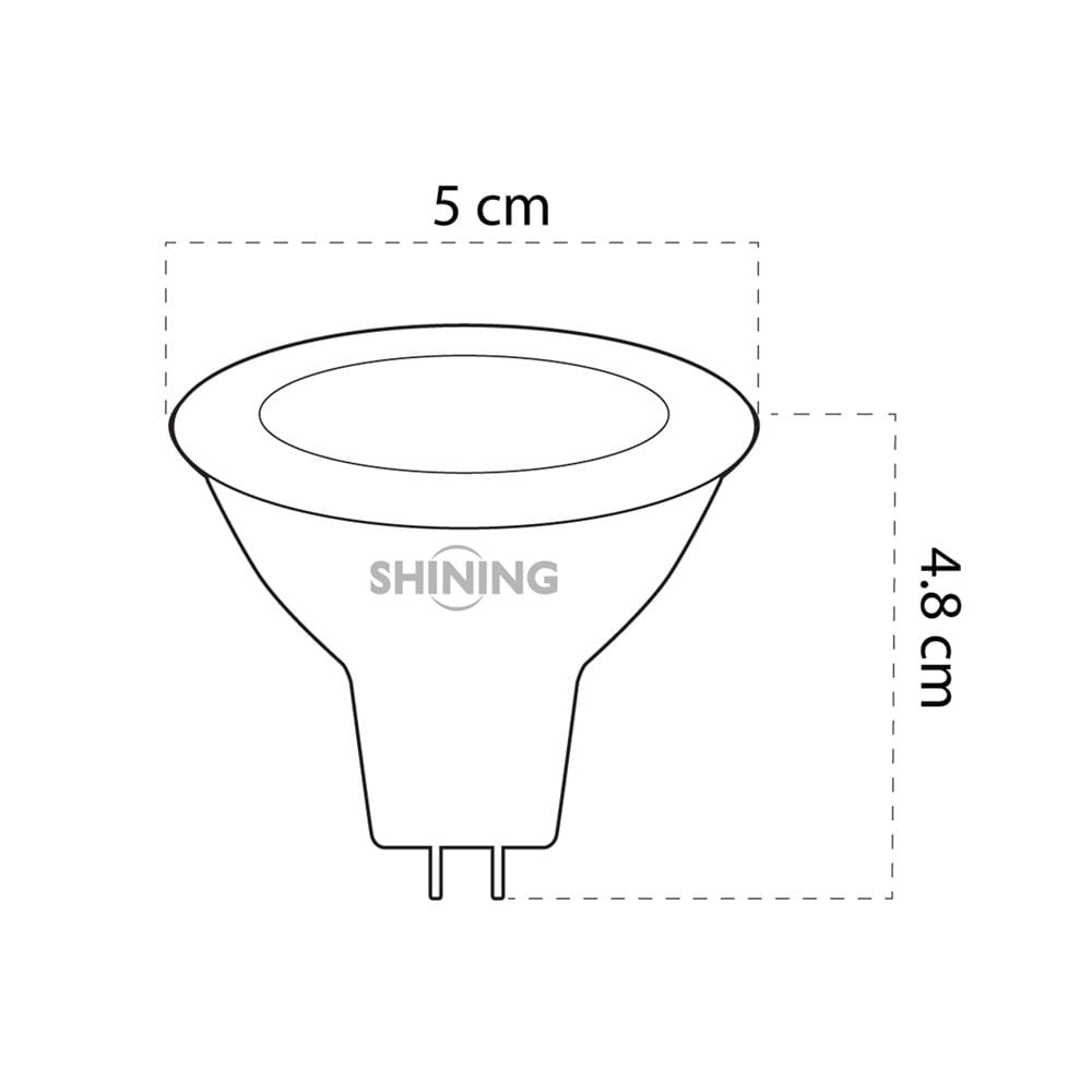หลอด LED SHINING MR16 7 วัตต์ WARM WHITE GU5.3