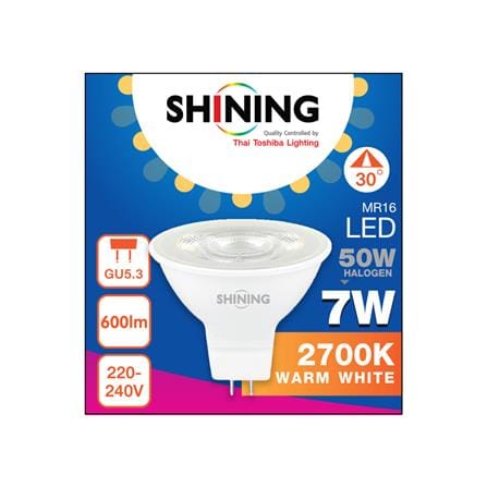 หลอด LED SHINING MR16 7 วัตต์ WARM WHITE GU5.3_2