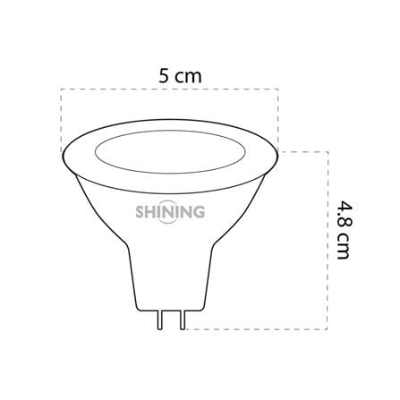 หลอด LED SHINING MR16 7 วัตต์ WARM WHITE GU5.3_6