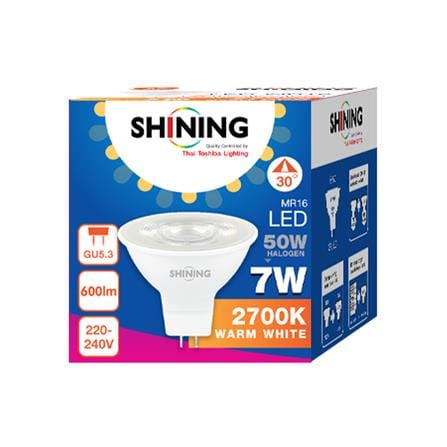 หลอด LED SHINING MR16 7 วัตต์ WARM WHITE GU5.3_5