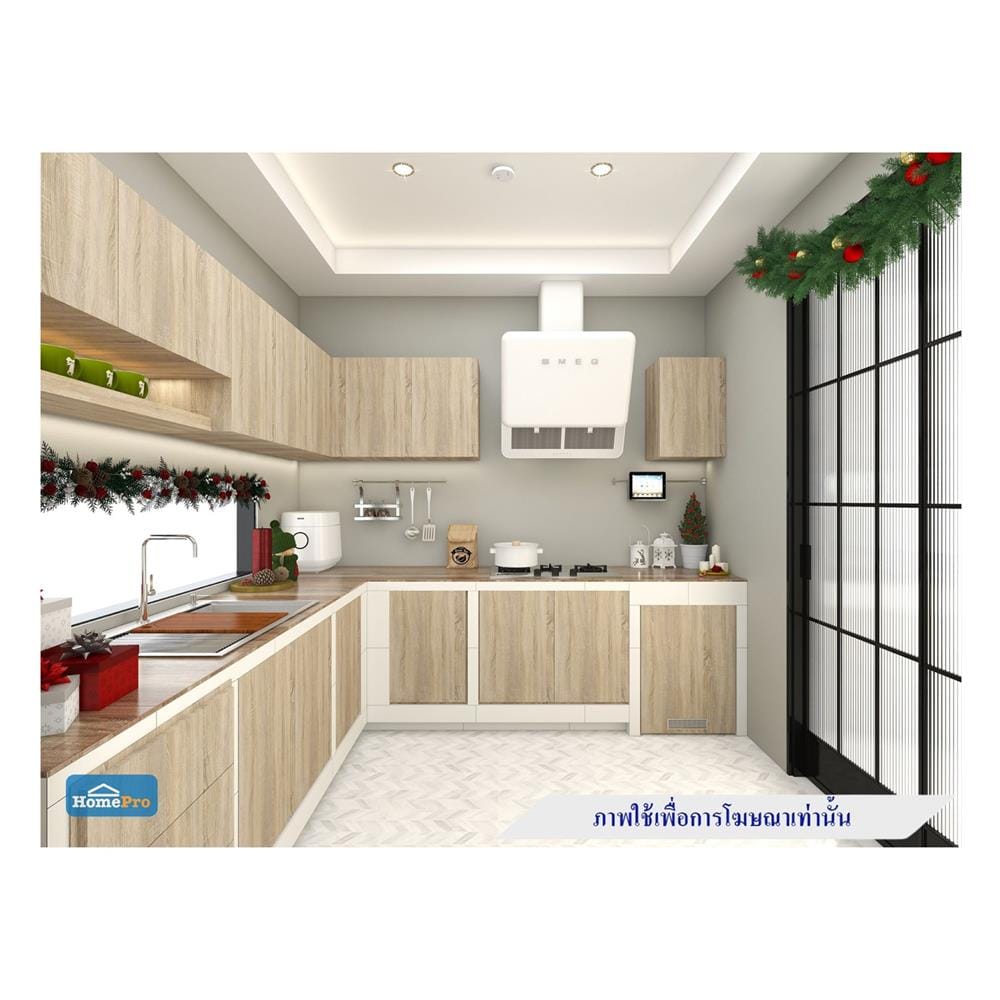 บานซิงค์คู่ PARAZZO ENZO 80x60 ซม. สีเนเชอรัลโอ๊ก