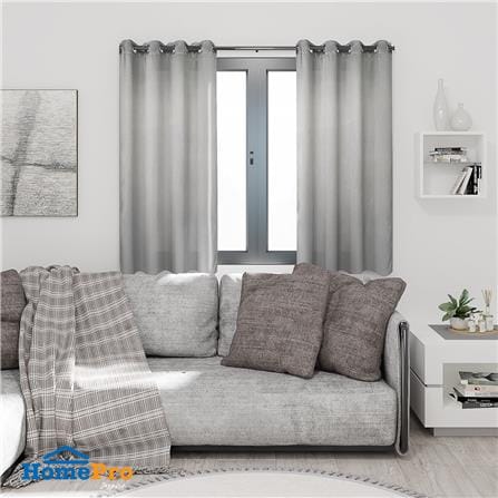 ผ้าม่าน EYELET HOME LIVING STYLE KYLIE UV 130X160 ซม. สีเทา_4