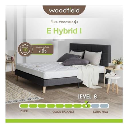 ที่นอนไฮบริด 3.5 ฟุต สุญญากาศ WOODFIELD รุ่น E-HYBRID I พร้อมหมอนหนุน 1 ชิ้น_10