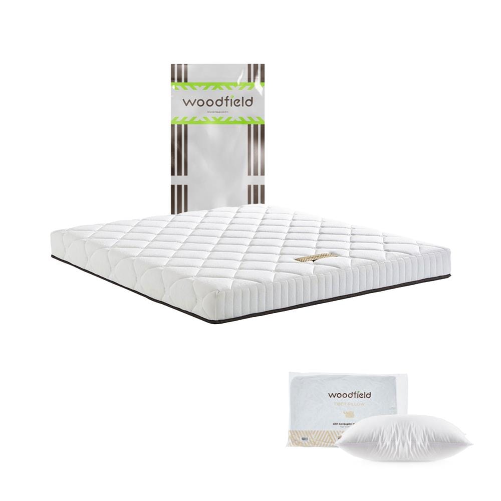 ที่นอนไฮบริด 6 ฟุต สุญญากาศ WOODFIELD รุ่น E-HYBRID I พร้อมหมอนหนุน 2 ชิ้น