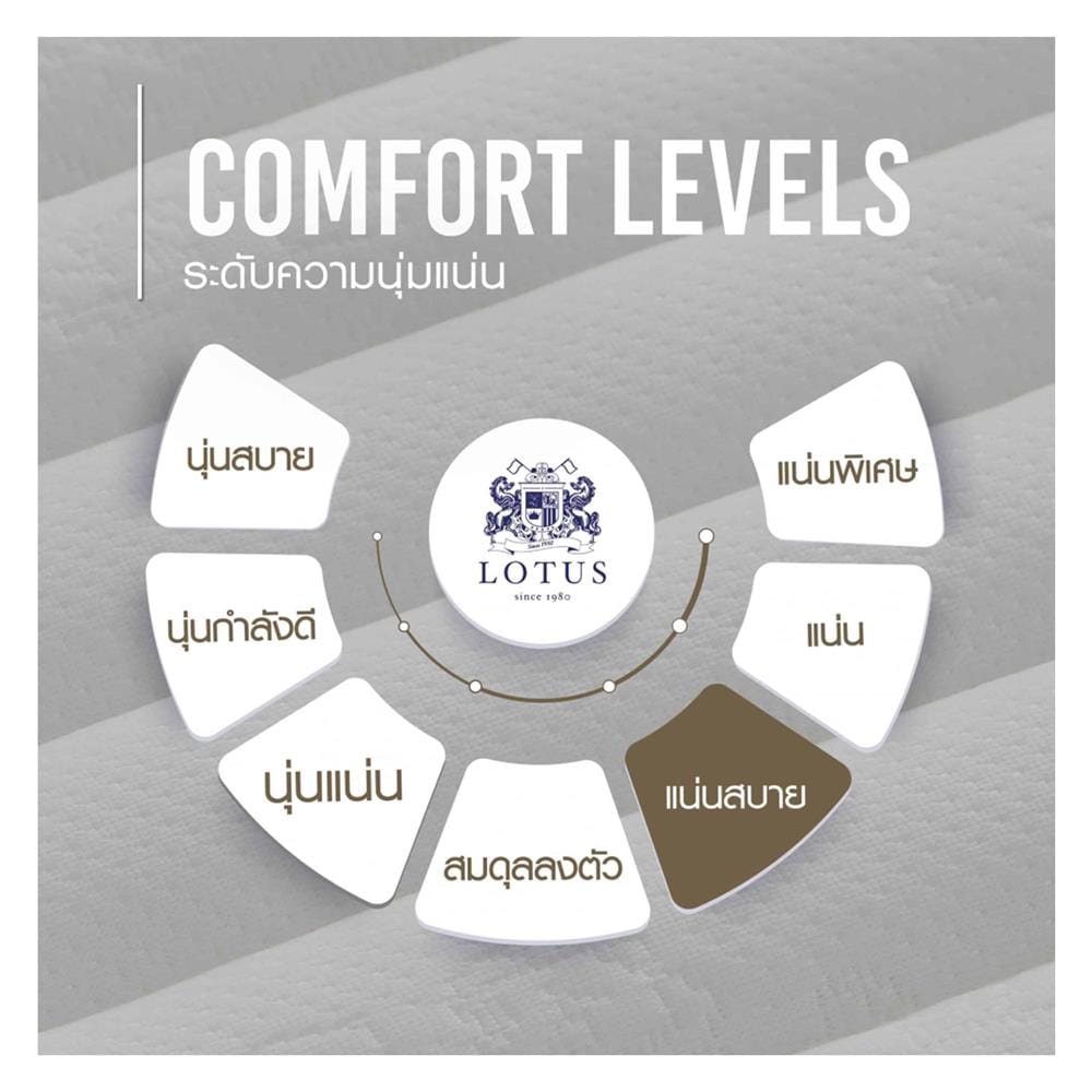 ที่นอนไฮบริด 3.5 ฟุต สุญญากาศ LOTUS รุ่น I-LATEX I พร้อมหมอนหนุน 1 ชิ้น