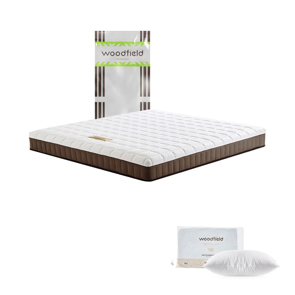 ที่นอนไฮบริด 6 ฟุต สุญญากาศ WOODFIELD รุ่น E-HYBRID II พร้อมหมอนหนุน 2 ชิ้น