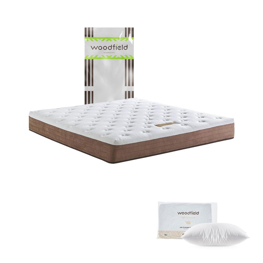 ที่นอนไฮบริด 5 ฟุต สุญญากาศ WOODFIELD รุ่น E-HYBRID III พร้อมหมอนหนุน 2 ชิ้น