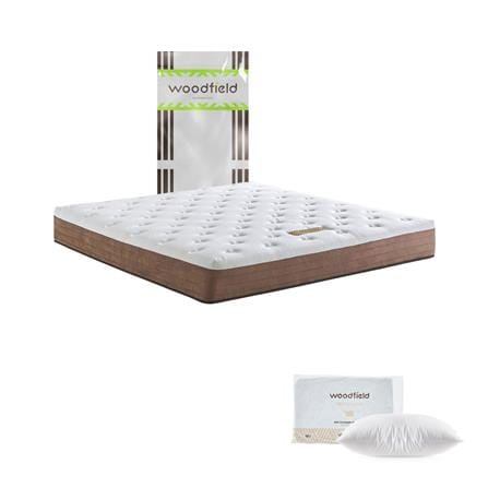 ที่นอนไฮบริด 5 ฟุต สุญญากาศ WOODFIELD รุ่น E-HYBRID III พร้อมหมอนหนุน 2 ชิ้น