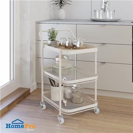 ชั้นวางของ 3 ชั้น มีล้อ STACKO BLISS 50x39x74 ซม. สีครีม_4