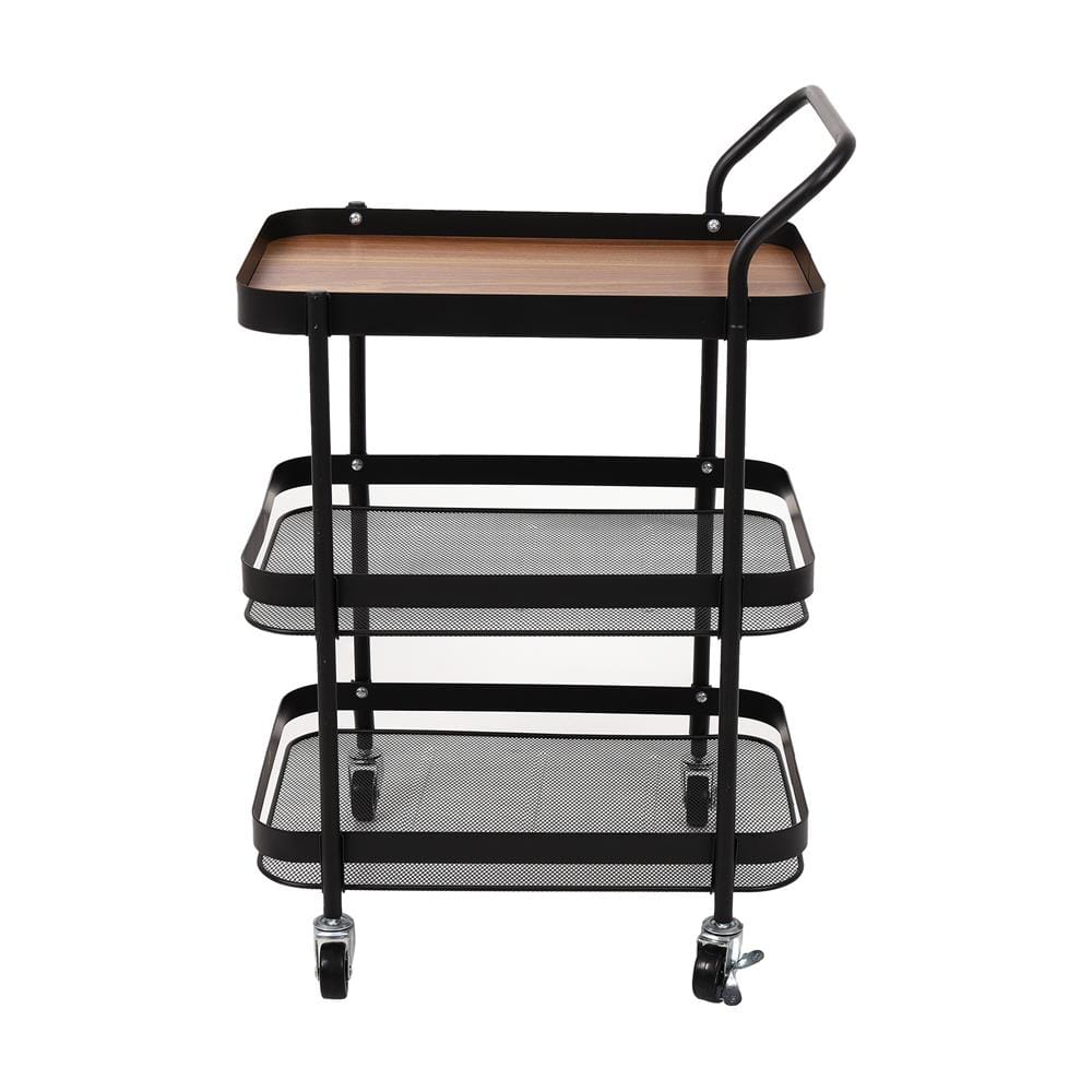 ชั้นวางของ 3 ชั้น มีล้อ STACKO BLISS 50x39x74 ซม. สีดำ