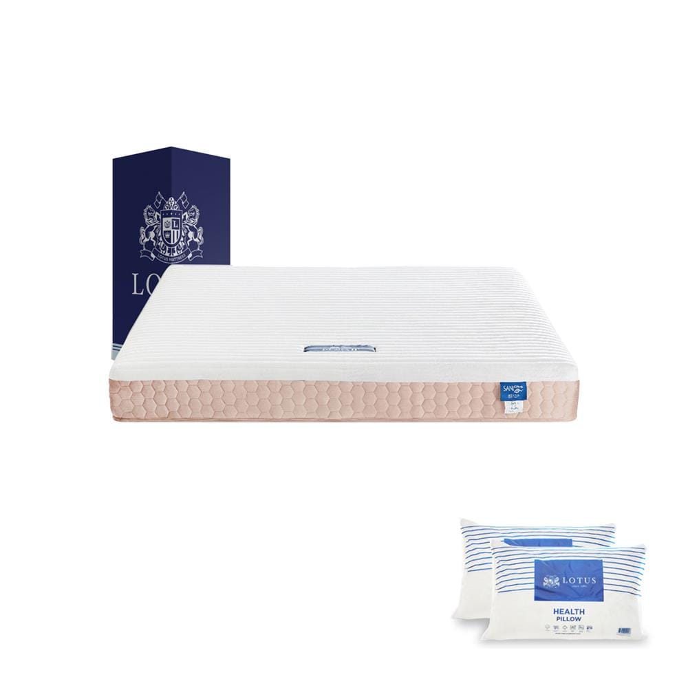 ที่นอนไฮบริด 6 ฟุต สุญญากาศ LOTUS รุ่น I-LATEX II พร้อมหมอนหนุน 2 ชิ้น