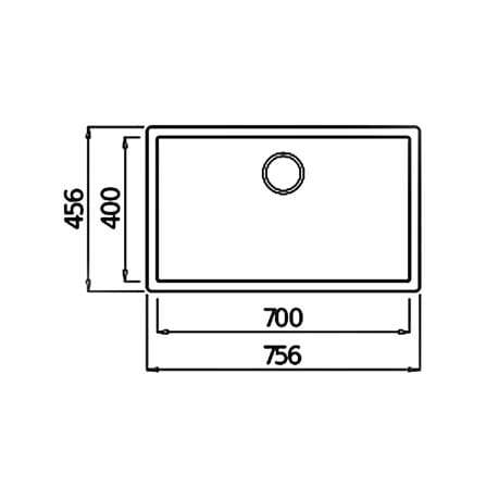 ซิงค์ฝัง 1 หลุม METRIX TEM100CY สีส้มอิฐ_2