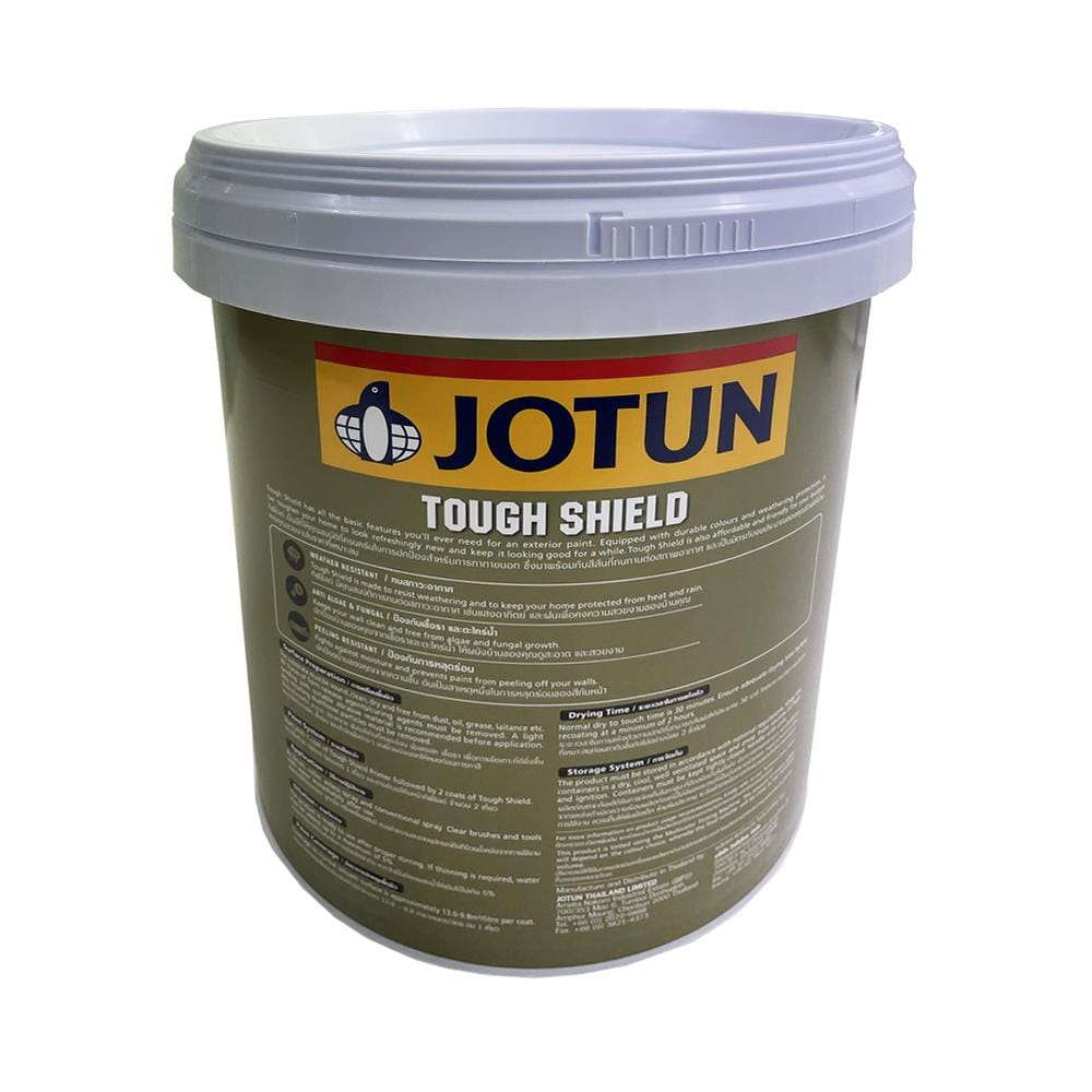 สีน้ำทาภายนอก ชนิดกึ่งเงา JOTUN TOUGH SHIELD BASE A สีขาว 9 ลิตร