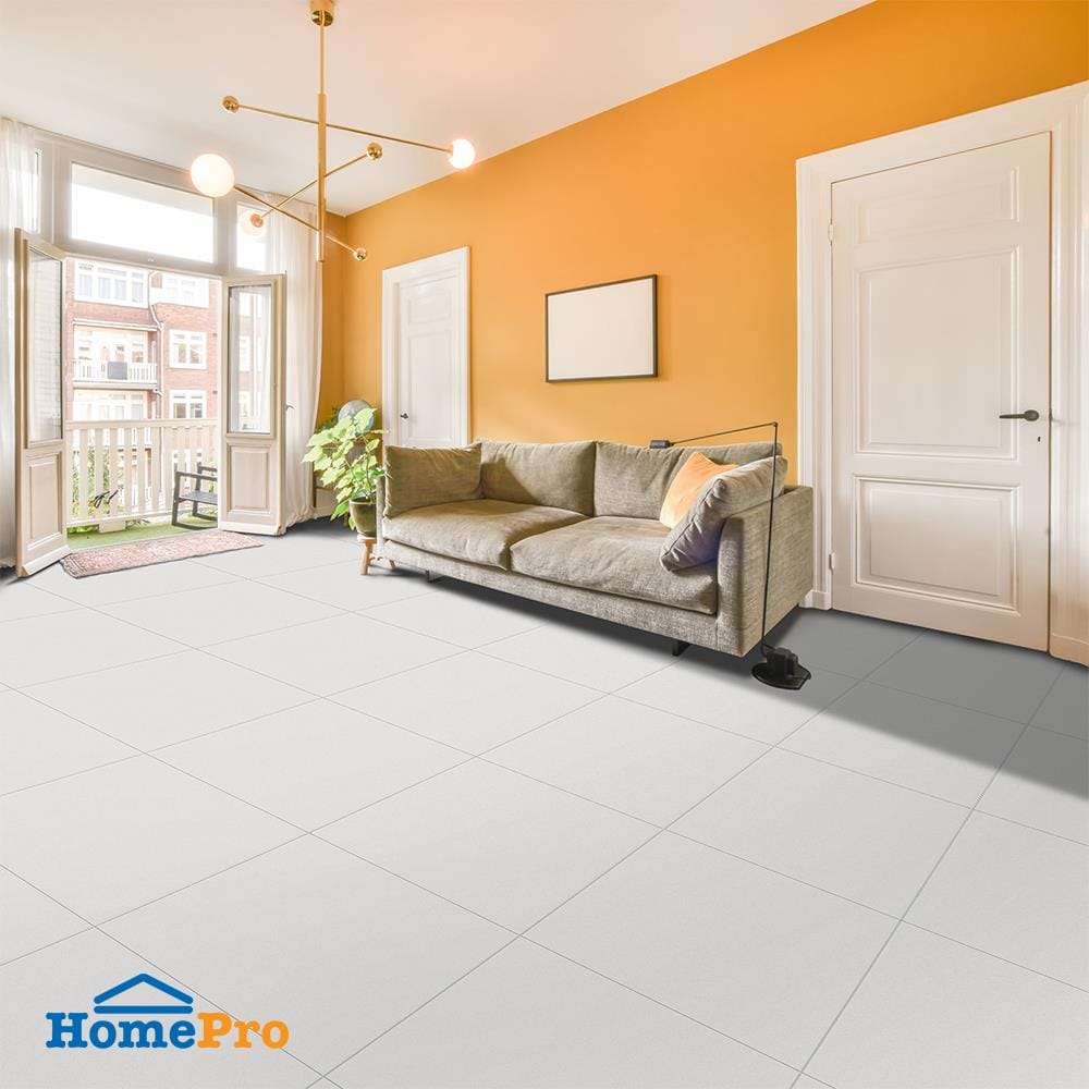 กระเบื้องพื้นพอร์ซเลน 60x60 ซม. CERGRES คาซเบกี ไลท์เกรย์ A 1.44 ตร.ม.